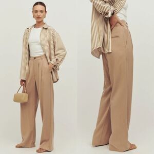 Reformation Mason Tan Pants Khaki Size 0